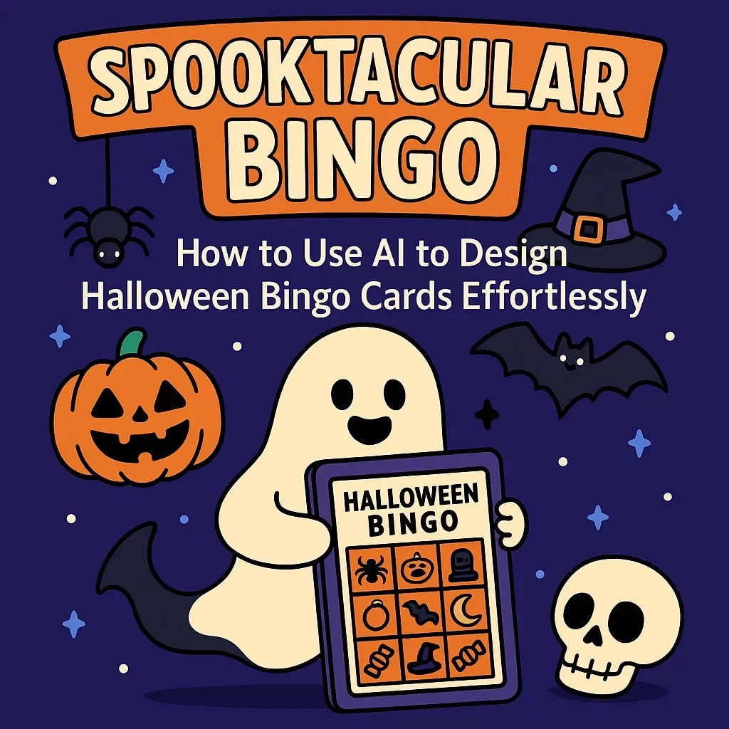 Spooktacular Bingo: How to Use AI to Design Halloween Bingo Cards Effortlessly | Digital Guide for Teachers, Parents & Party Planners | Use AI to Design Halloween Bingo Cards Easily