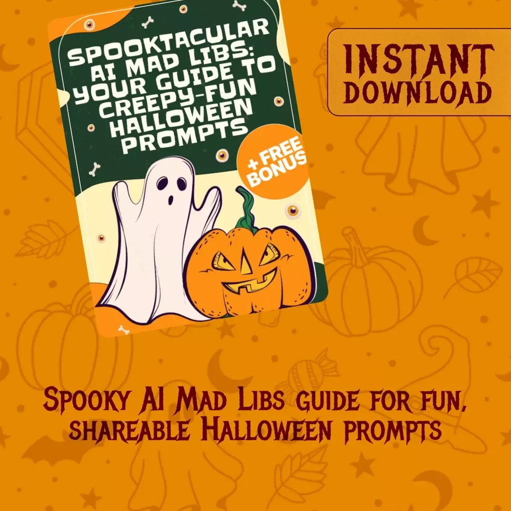 Spooktacular AI Mad Libs: Your Guide to Creepy-Fun Halloween Prompts | AI-Generated Halloween Mad Libs Prompts Guide | Printable Digital Download for Party Games, eBook, and Creative Fun