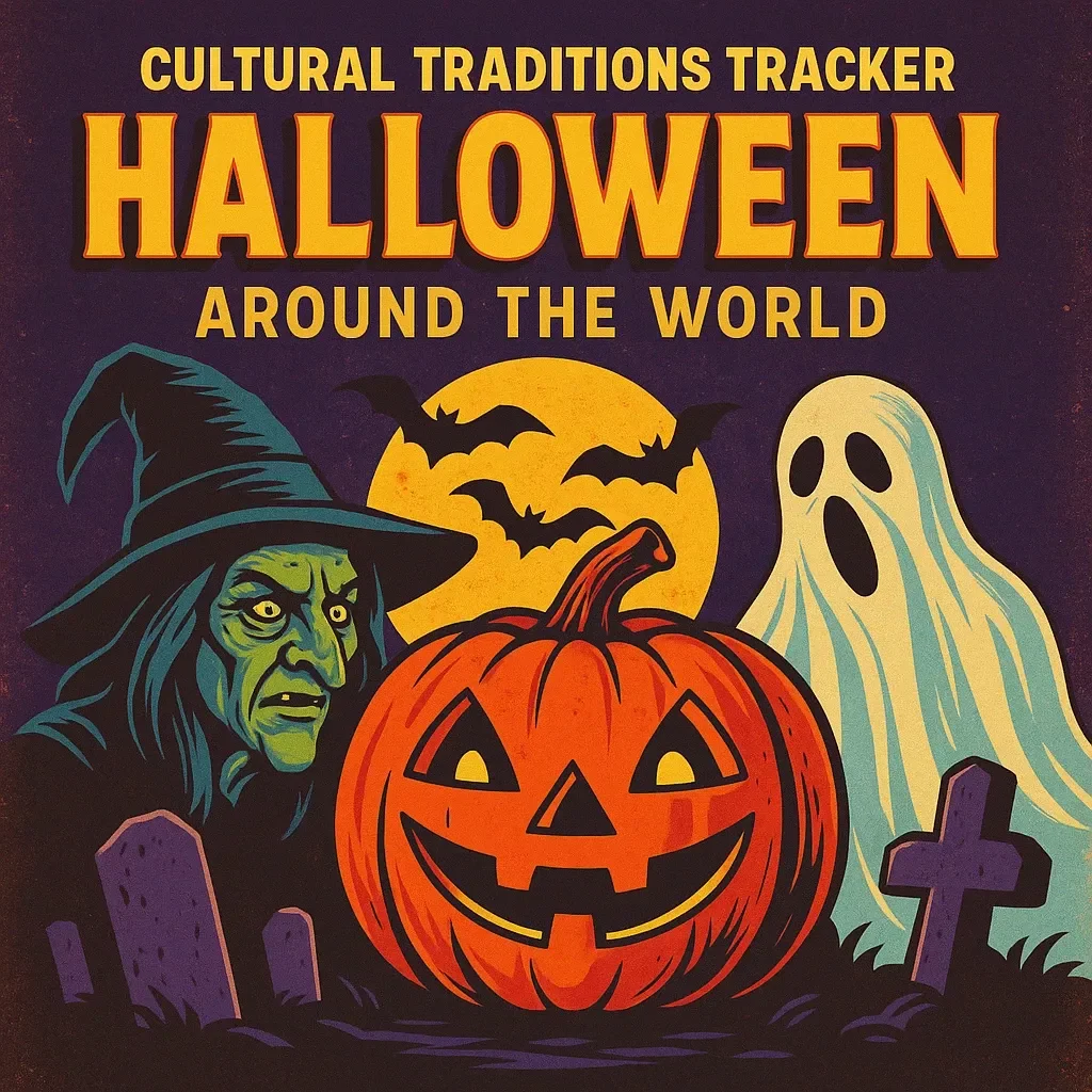 Cultural Traditions Tracker: Halloween Around the World | Ebook Guide to Global Halloween Traditions, Origins, and Celebrations | Cultural Traditions Tracker for Halloween Around the World