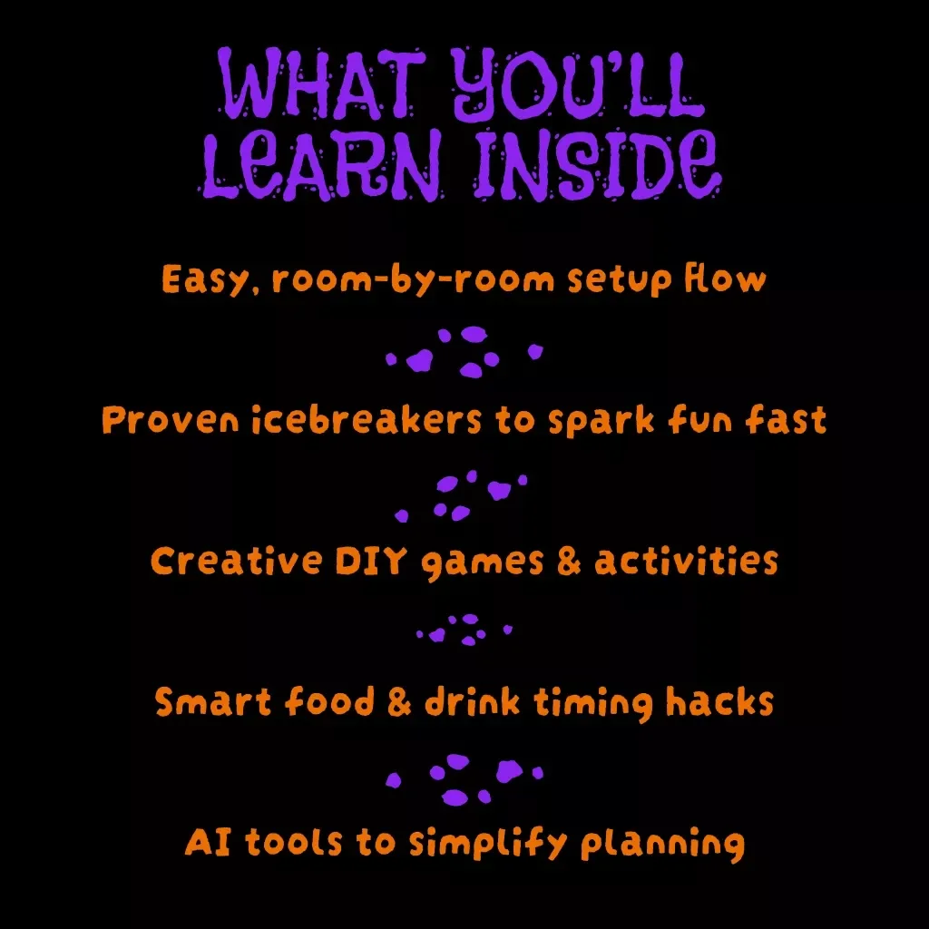 Frightfully Fun: The Complete Flow for a Halloween House Party | Digital eBook Guide with Entry, Games & Goodbye Rituals