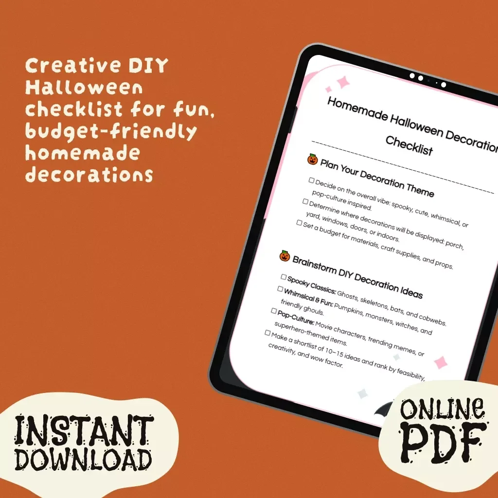 Homemade Halloween Decoration Checklist | DIY Halloween Ideas | Spooky, Cute & Creative Homemade Halloween Decoration Ideas Guide