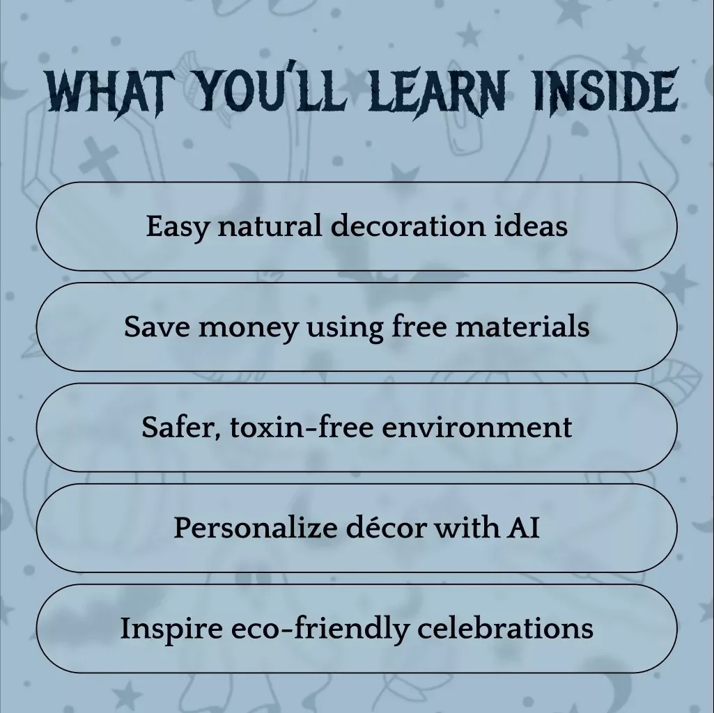 Natural Halloween Decor Materials Guide | Eco-Friendly Halloween Decorations, DIY Ideas, Sustainable Seasonal eBook Digital Download