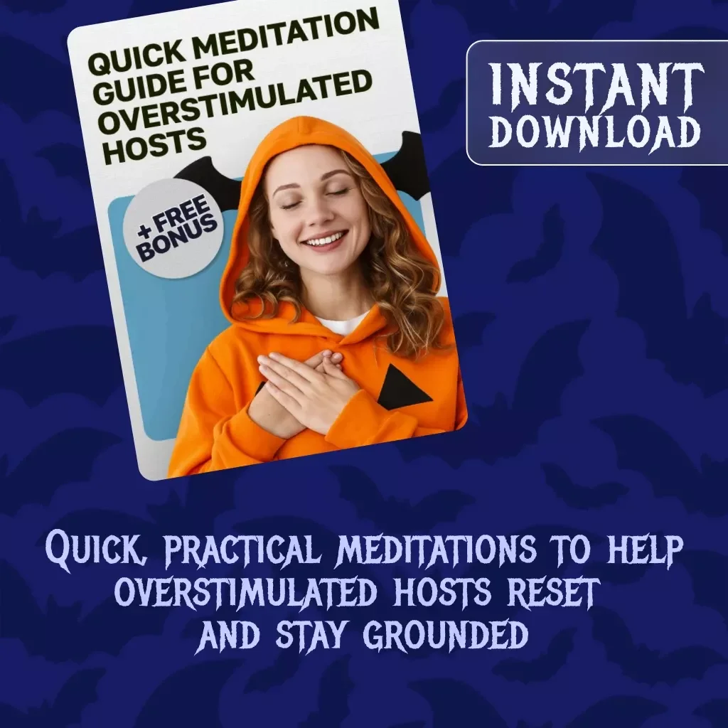 Quick Meditation Guide for Overstimulated Hosts | Digital Download eBook, Stress Relief Checklist & Mindfulness Techniques for Busy Hosts