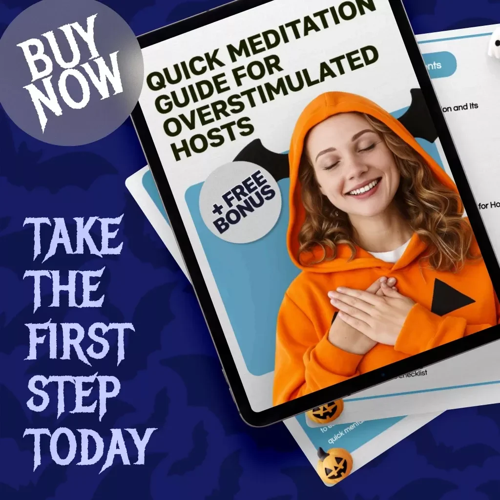 Quick Meditation Guide for Overstimulated Hosts | Digital Download eBook, Stress Relief Checklist & Mindfulness Techniques for Busy Hosts