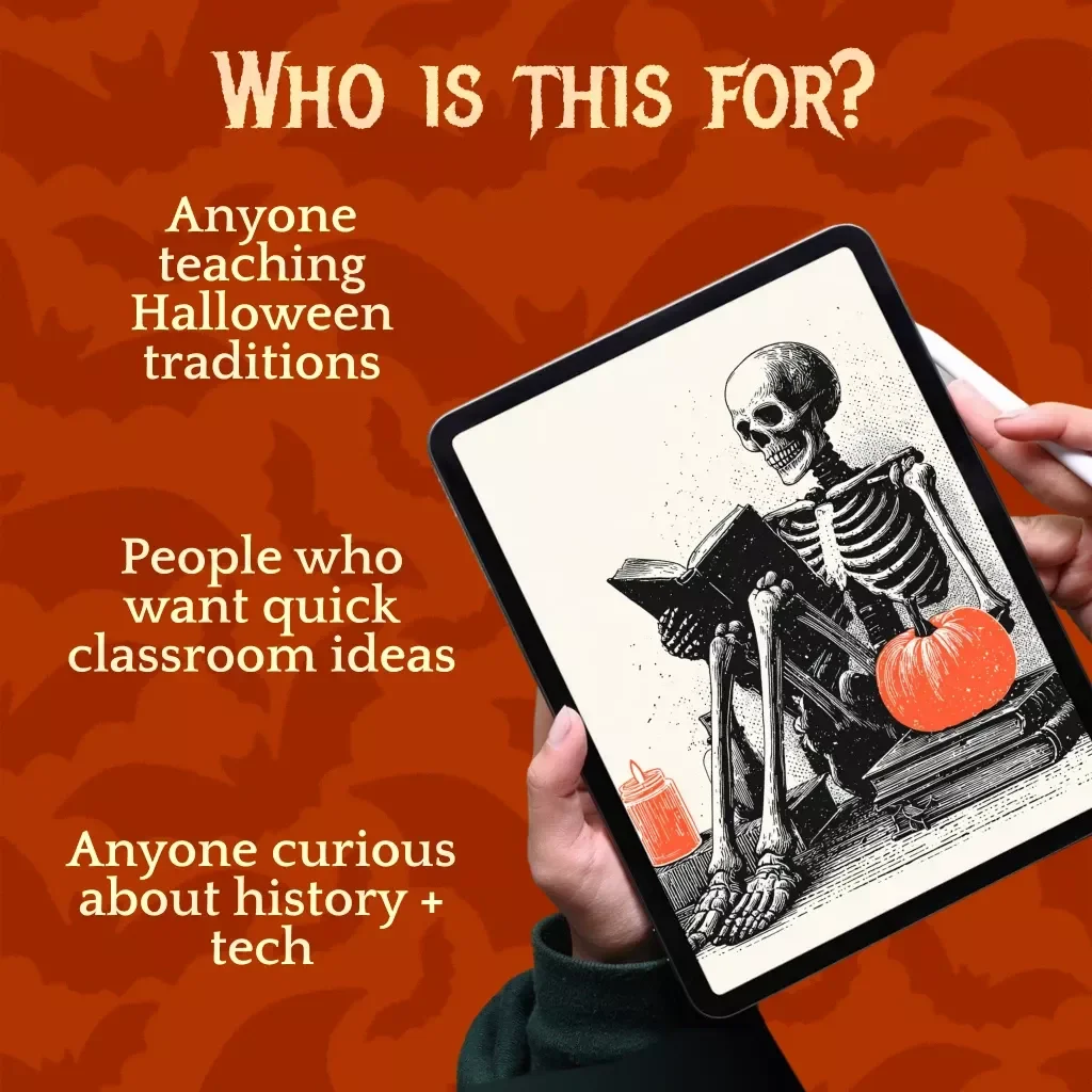Spooky Stories Through Time | Halloween History Mini-Lesson Planner eBook for Teachers, Homeschool, and Classroom Activities | Digital Download
