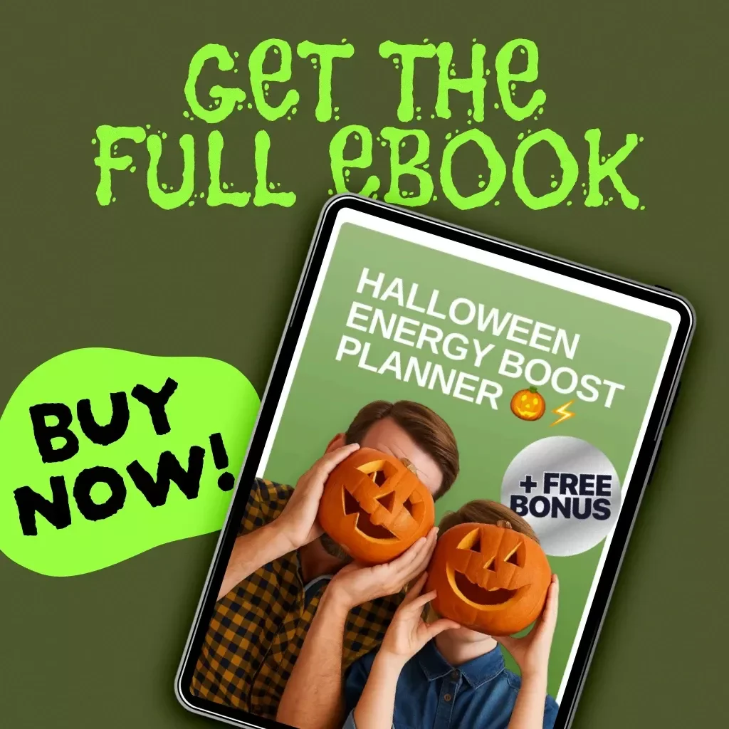 Halloween Energy Boost Planner 🎃⚡ | Digital Download eBook for Rituals, Workouts, Productivity & Healthy Halloween Fuel