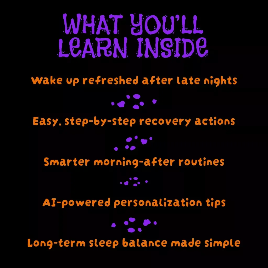 Sleep Reset Plan After Late Parties | Digital eBook Guide for Better Rest, Morning Recovery & Night Routine Reset