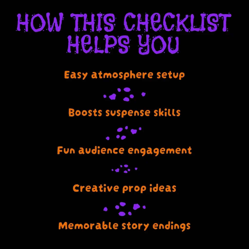 Spooky Storytelling Level-Set Routine | Halloween Digital Checklist | Haunted Storytelling Guide for Parties, Campfires & Events