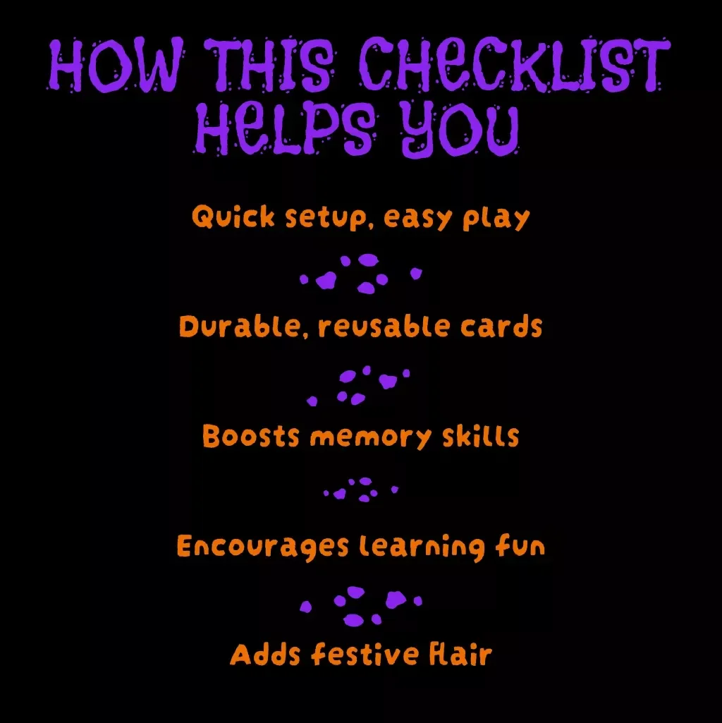 Spooky Match-Up Checklist: Build Your Halloween Memory Magic | Printable Halloween Game Guide | How to Build a Halloween Memory Match Game eBook