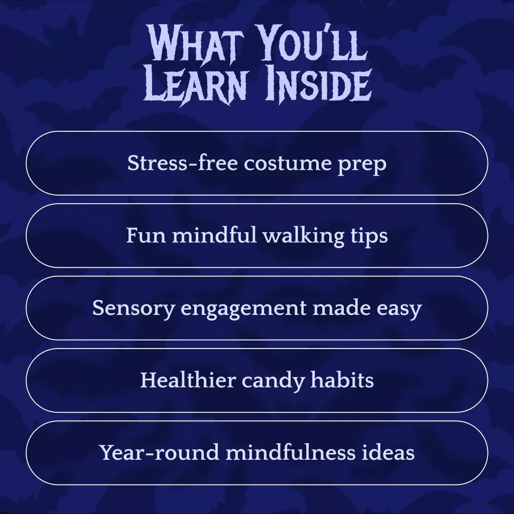 Mindful Trick-or-Treat: A Fun, Thoughtful Halloween Adventure | Digital Download Guide | Mindful Trick-Or-Treat Walk Guide, eBook, Checklist
