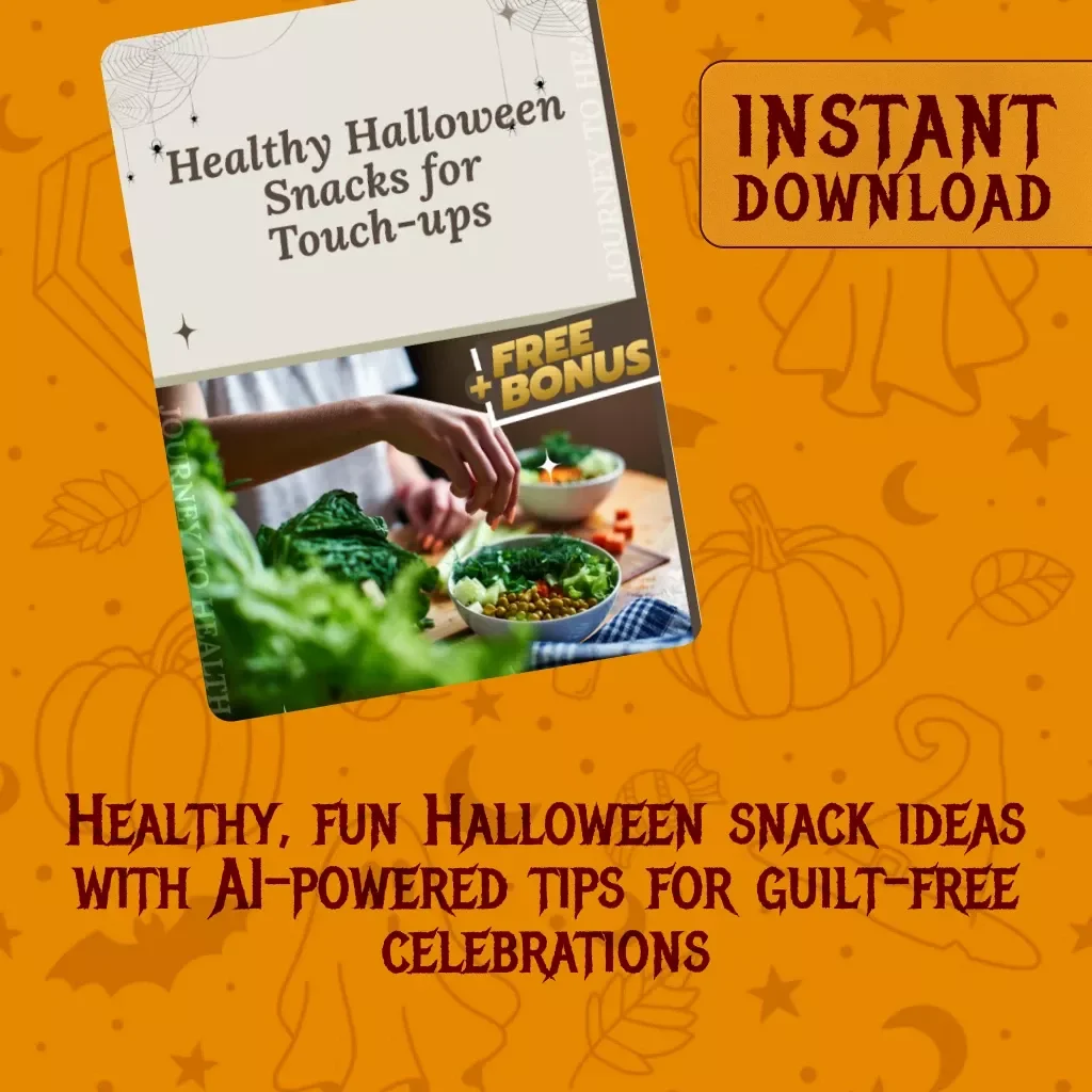 Healthy Halloween Snacks for Touch-ups | eBook Guide with Nutritious Recipes, Creative Ideas & AI Planning Tips | Digital Download