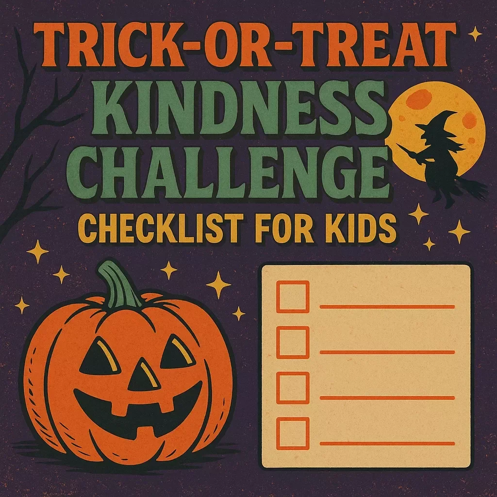 Trick-Or-Treat Kindness Challenge Checklist for Kids | Halloween Digital Download | Printable eBook, Guide & Activity for Families
