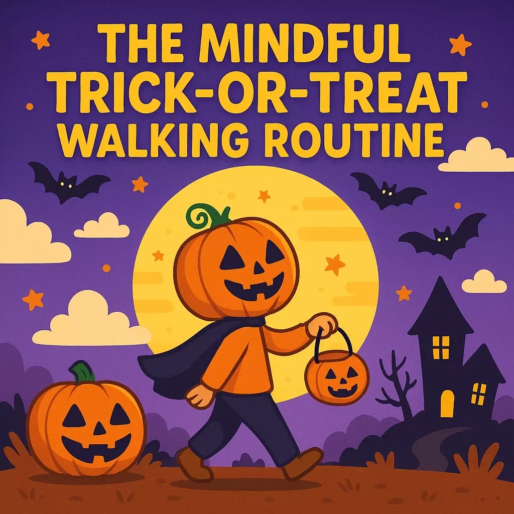 The Mindful Trick-Or-Treat Walking Routine Checklist | Halloween Mindfulness eBook | Digital Download Halloween Self-Care Guide