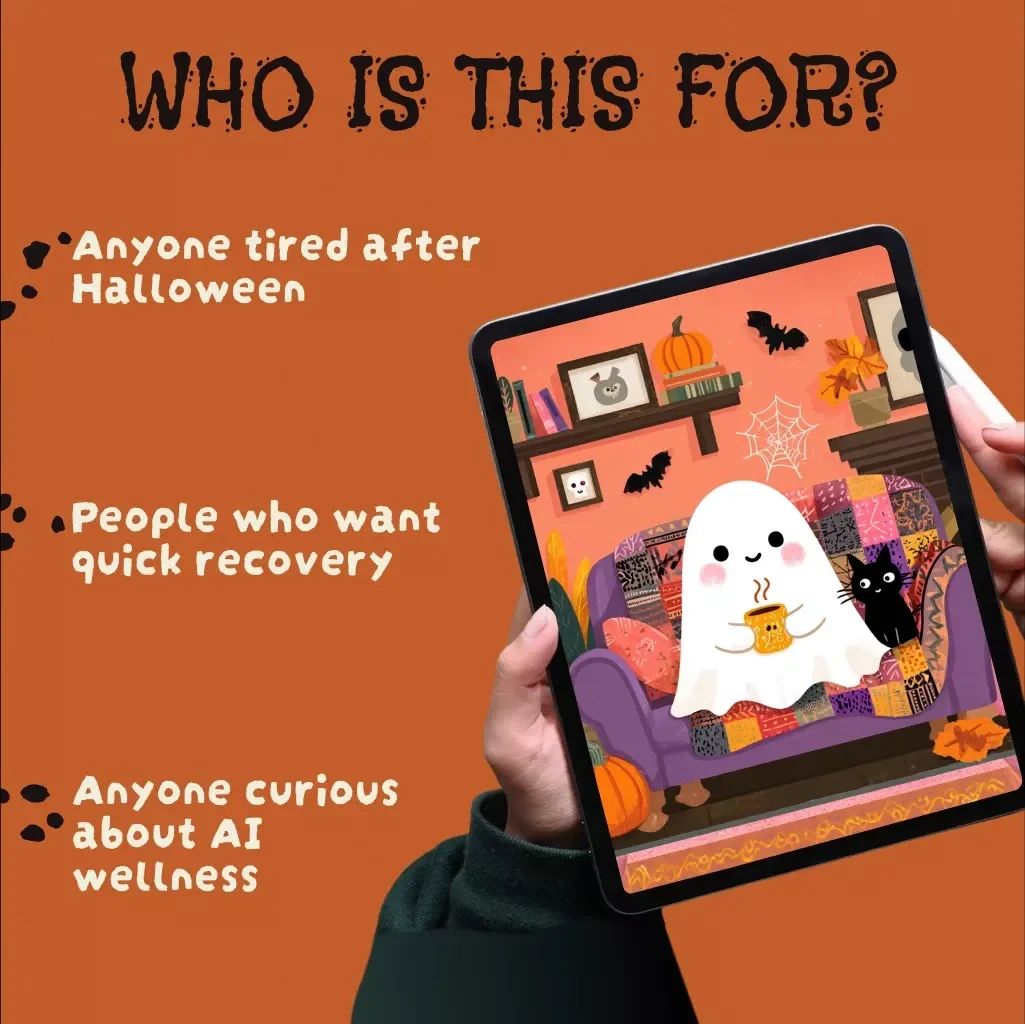 Spooktacular Morning-After Self-Care Toolkit | Digital Guide for Post-Halloween Recovery, Wellness Routine, AI-Powered Tips, and Self-Care Checklist