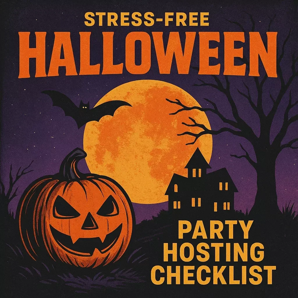 Stress-Free Halloween Party Hosting Checklist | Printable Digital Download | Easy Halloween Party Planning Guide for Families, Adults, and Kids