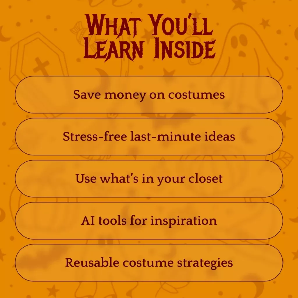 Easy Costume Ideas Using What You Have | Last-Minute DIY Halloween Costumes | Digital eBook Guide for Adults & Kids