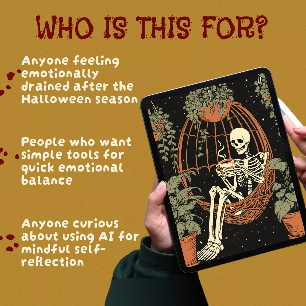 The Post-Halloween Emotional Detox Journal | Digital Guide for Self-Care, Journaling Prompts & Mindful Reset