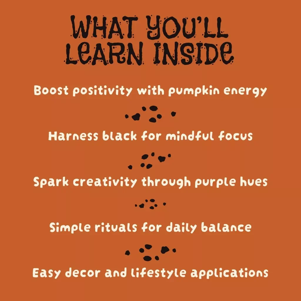 Spooky Hues: Your Halloween Color Therapy Routine | Digital Guide for Pumpkin, Black, and Purple Mood Rituals