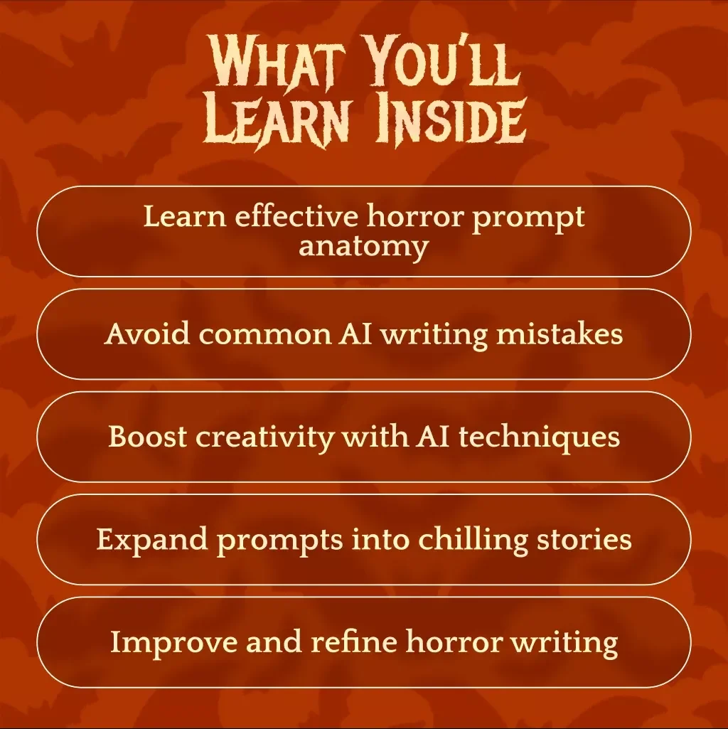 Unleash Your Dark Imagination with AI Horror Story Prompts | Digital Guide for Writers | AI Horror Story Prompt Generator eBook for Authors & Creators