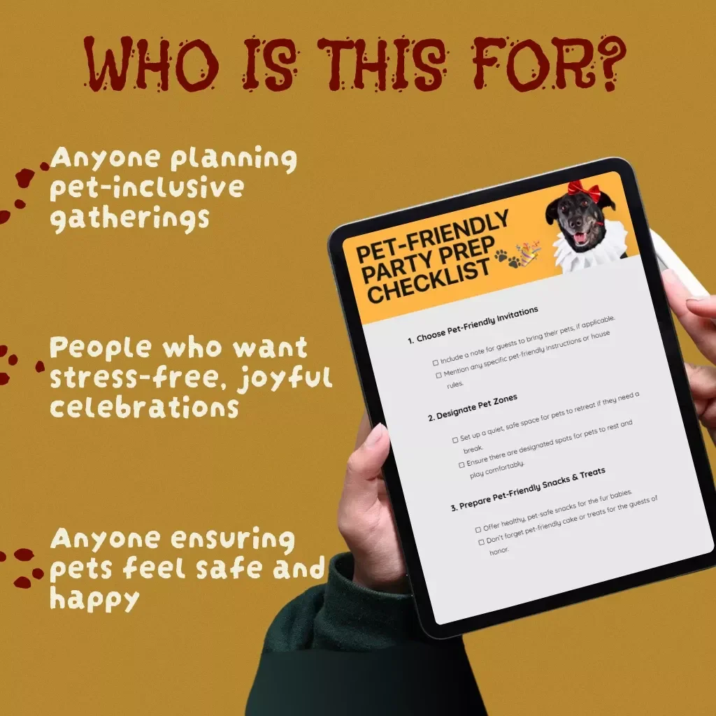 Pet-Friendly Party Prep Checklist | Digital Download Guide for Stress-Free Celebrations with Pets
