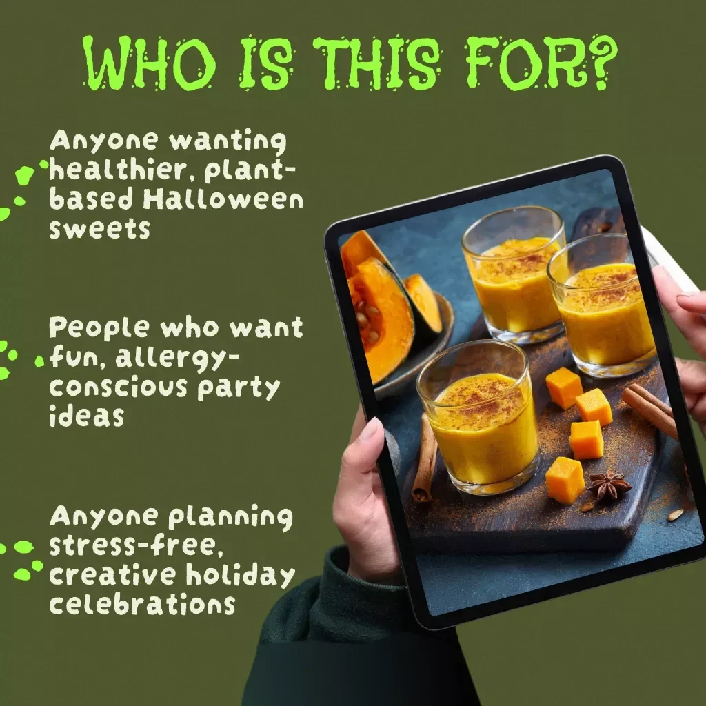 Spooky & Sweet: The Plant-Based Halloween Treat Planner | Digital Download eBook for Plant-Based Halloween Recipes, DIY Treat Ideas, and Allergen-Friendly Candy Guide