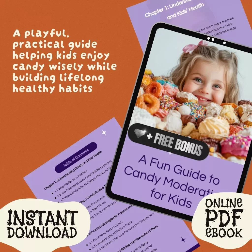 A Fun Guide to Candy Moderation for Kids | Healthy Candy Moderation Routine for Kids | Printable Digital eBook Download for Parents