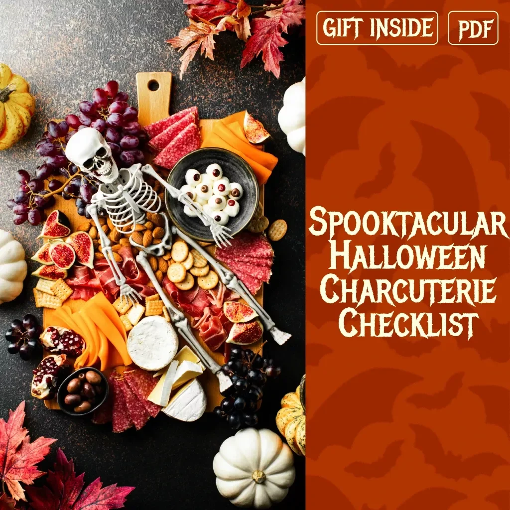 Spooktacular Halloween Charcuterie Checklist | Halloween Charcuterie Board Planner | Printable Party Food Guide