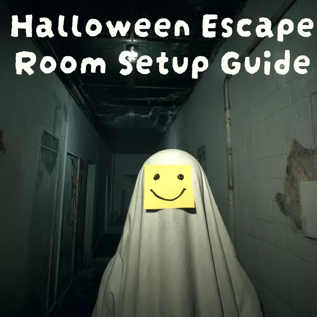 Halloween Escape Room Setup Guide | DIY Haunted Escape Room Ideas | Digital Download for Parties, Family & Friends | Spooky Puzzles, Props & AI Tips