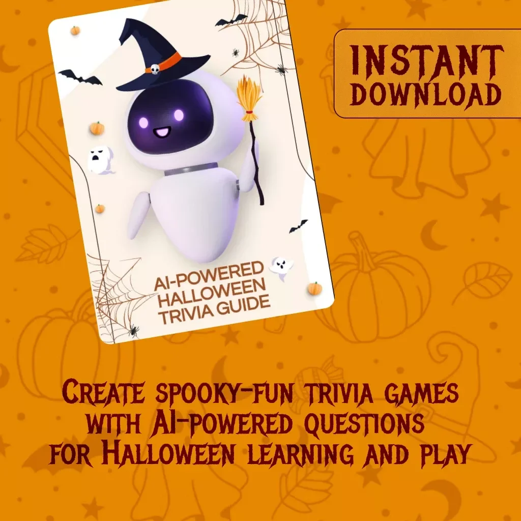 AI-Powered Halloween Trivia Guide | Digital Download eBook for Teachers, Party Hosts & Trivia Lovers | AI Trivia Generator: Halloween Facts Game Ideas
