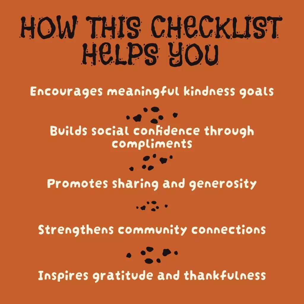 Trick-Or-Treat Kindness Challenge Checklist for Kids | Halloween Digital Download | Printable eBook, Guide & Activity for Families