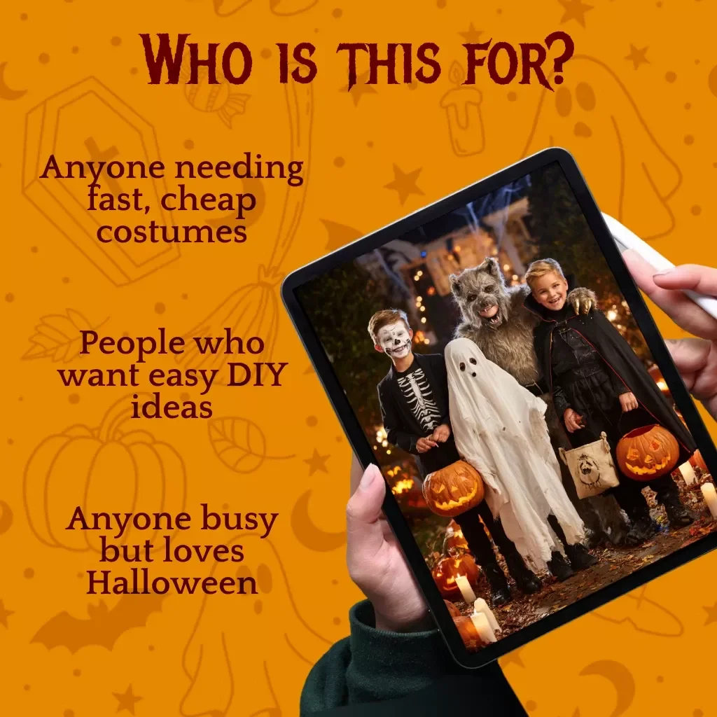 Easy Costume Ideas Using What You Have | Last-Minute DIY Halloween Costumes | Digital eBook Guide for Adults & Kids