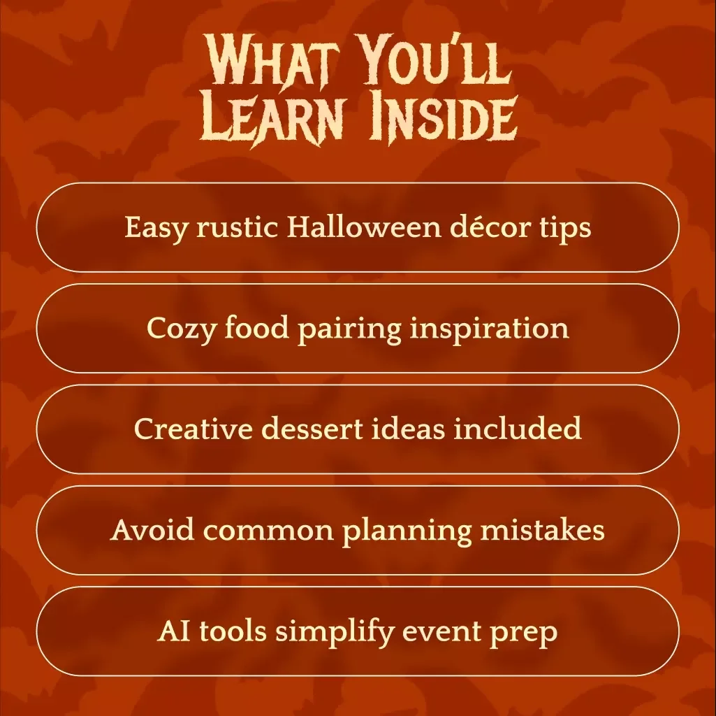 Cozy Cottage Halloween Food Pairings Guide | Rustic Halloween eBook, Digital Download for Cottage-Inspired Gatherings, Comfort Foods & Spooky Dessert Ideas