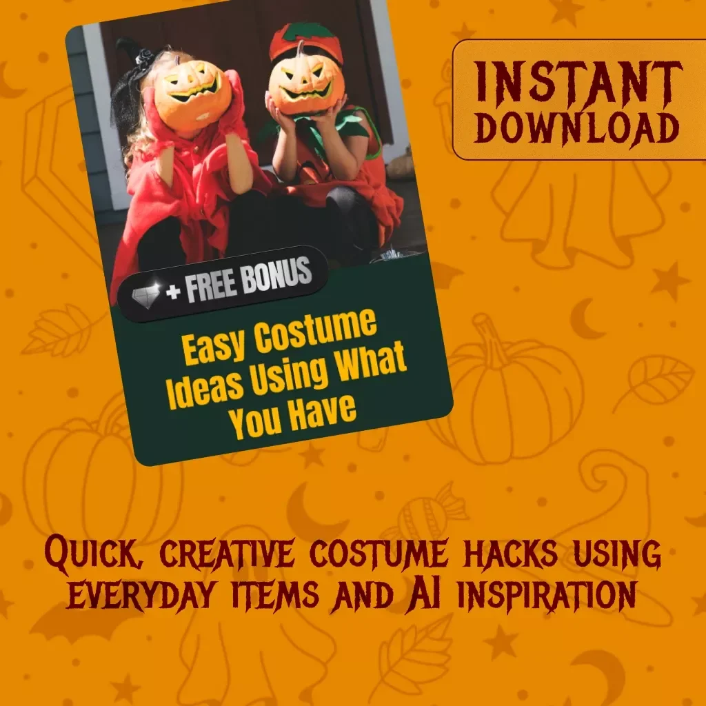 Easy Costume Ideas Using What You Have | Last-Minute DIY Halloween Costumes | Digital eBook Guide for Adults & Kids