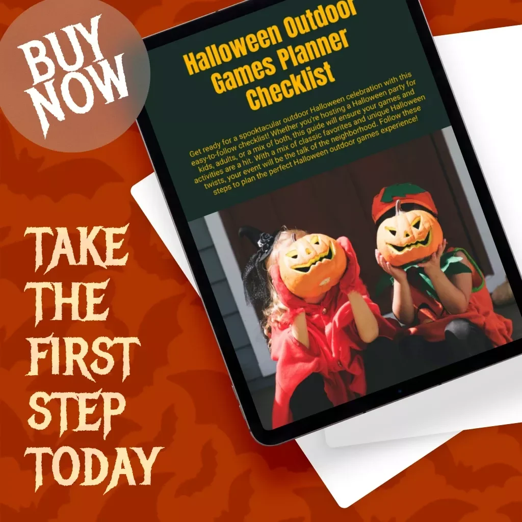 Halloween Outdoor Games Planner Checklist | Digital Download | Printable Halloween Party Games Organizer for Kids & Adults | eBook Style Guide