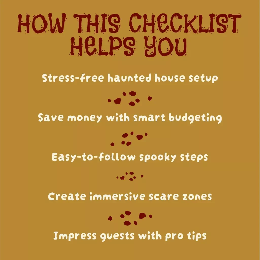 7-Step Haunted House Prep Checklist | Printable Halloween Party Planning Guide | Haunted House Decoration & Budget Planner | Digital Download