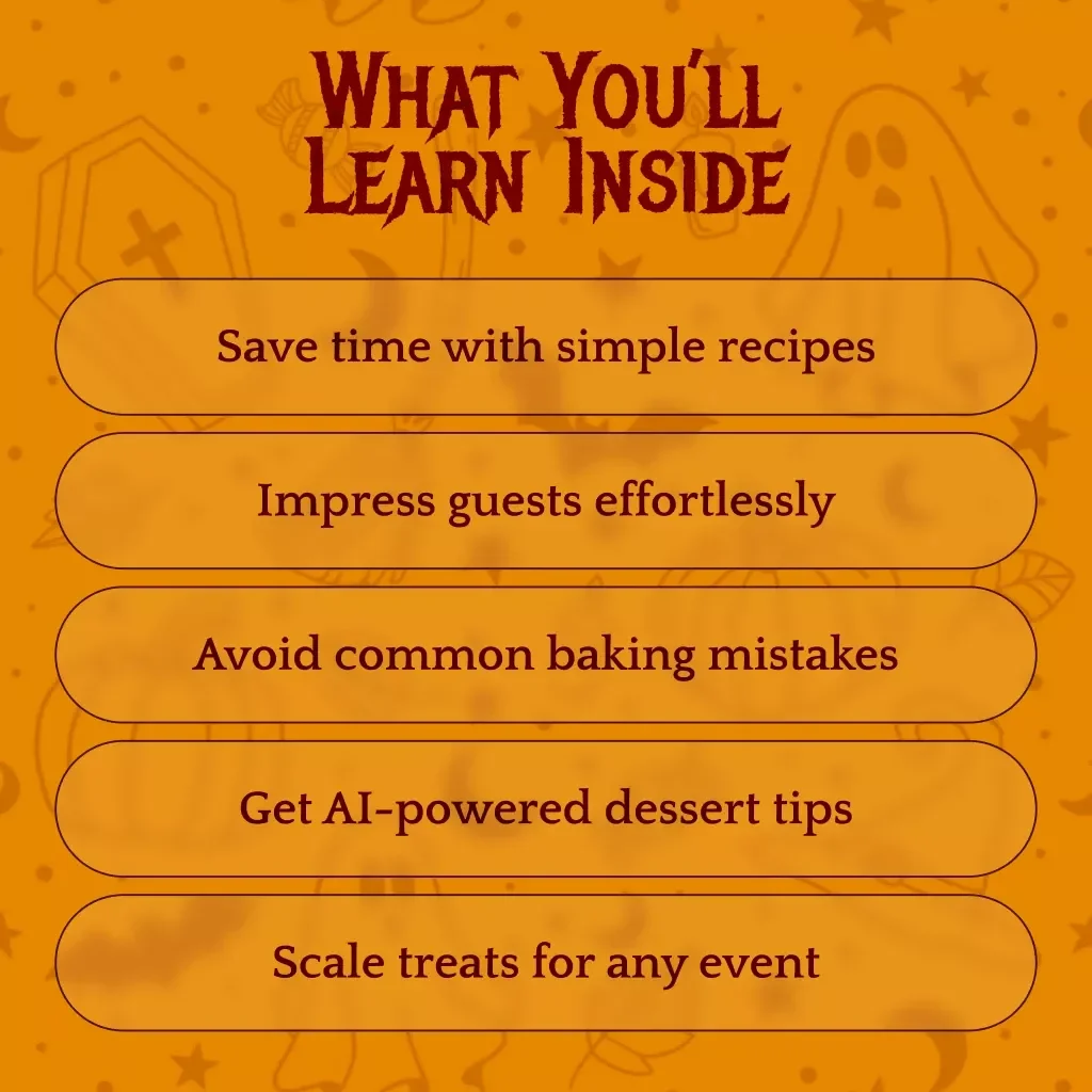 Spooky Sweets Made Simple | Easy 3-Ingredient Halloween Desserts Guide | Digital Download eBook & Checklist