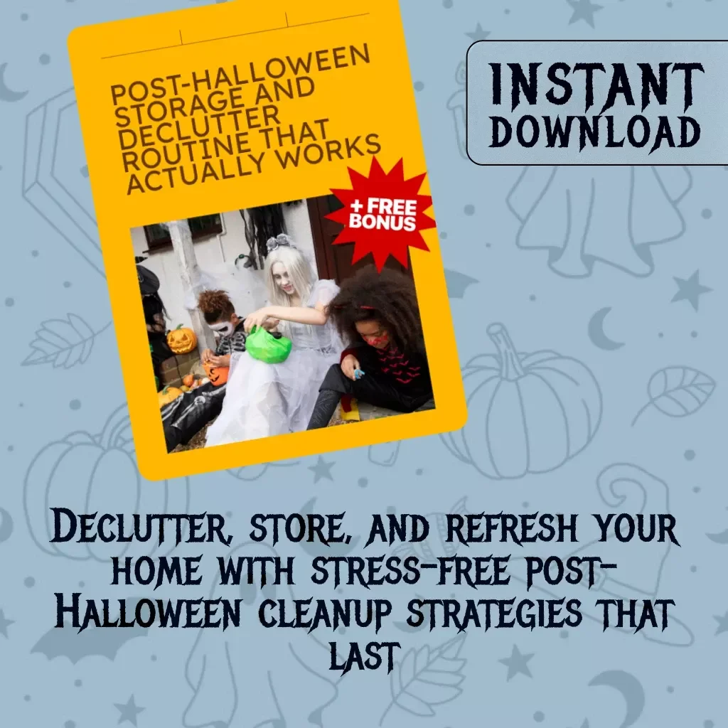 Post-Halloween Storage and Declutter Routine That Actually Works | Digital Download eBook | Seasonal Decluttering Guide, Organization Checklist & Smart Storage Tips