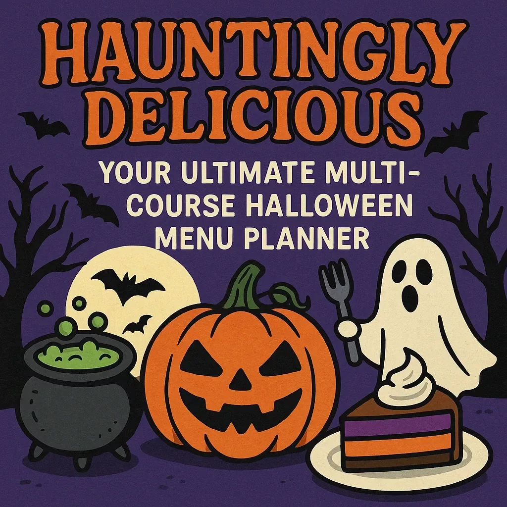 Hauntingly Delicious: Your Ultimate Multi-Course Halloween Menu Planner | Spooky Starters, Sinister Sides & Creepy Desserts eBook | Multi-Course Halloween Menu Planner for Party Planning & Halloween Entertaining