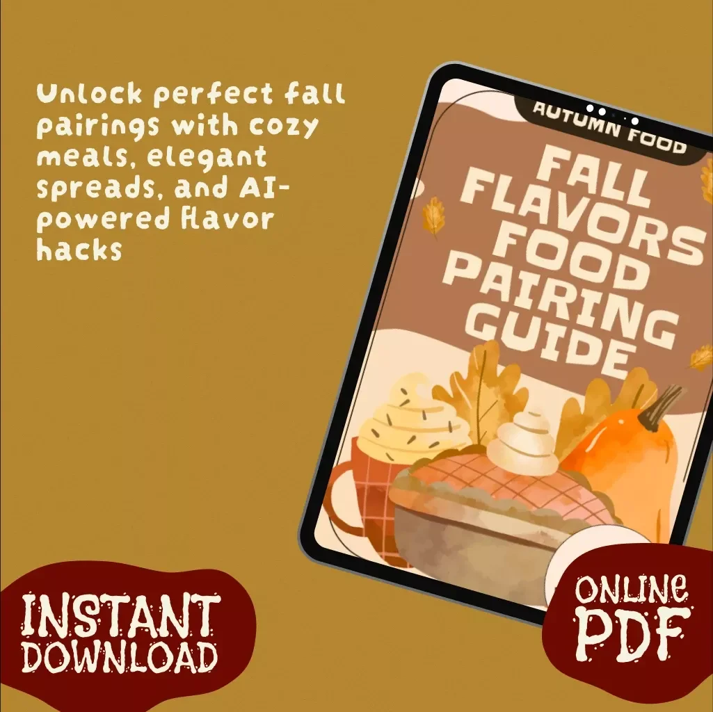 Fall Flavors Food Pairing Guide | Seasonal Cooking eBook | Cozy Autumn Recipes | Holiday Hosting Digital Download