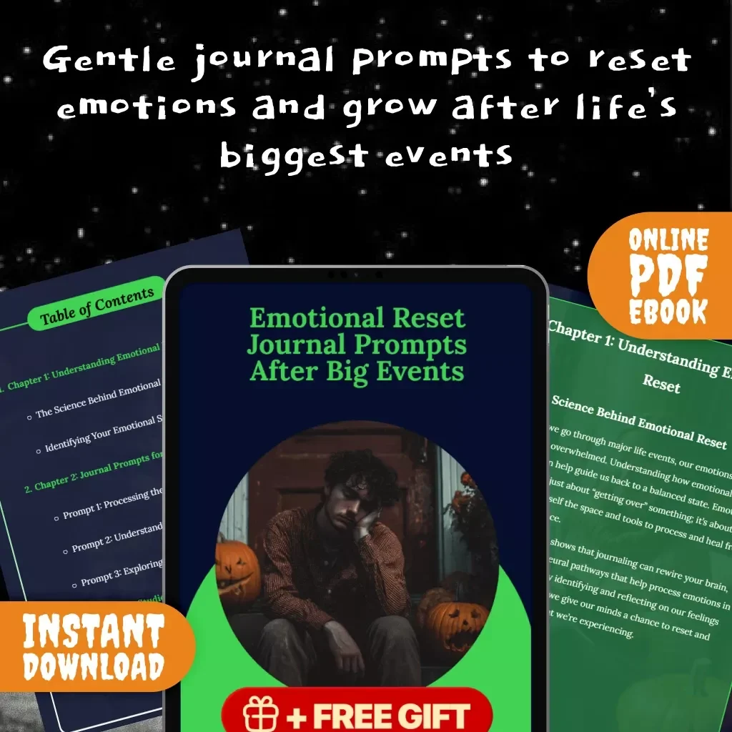Emotional Reset Journal Prompts After Big Events | Healing eBook Guide for Reflection, Growth & Self-Care