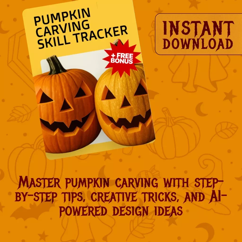 Pumpkin Carving Skill Tracker | Digital Guide for Beginners & Advanced Carvers | Halloween eBook & AI Carving Planner