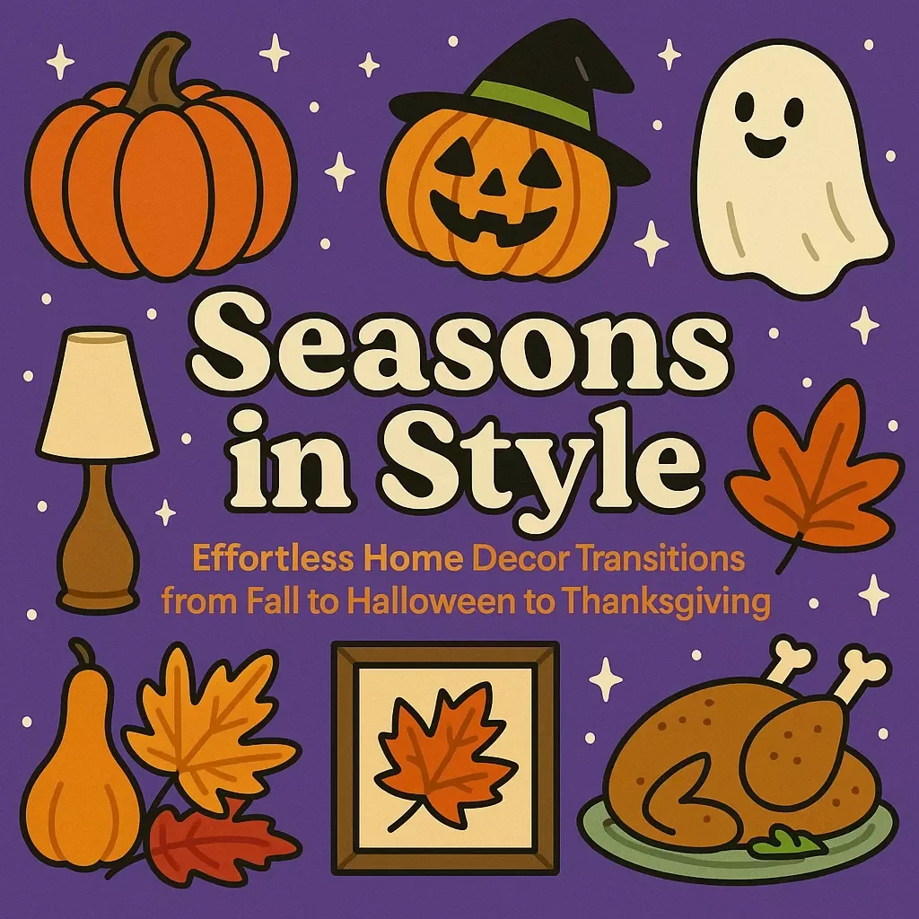 Seasons in Style: Effortless Home Decor Transitions from Fall to Halloween to Thanksgiving | Seasonal Decor Transition Plan (Fall → Halloween → Thanksgiving) | eBook, Digital Download, Holiday Guide