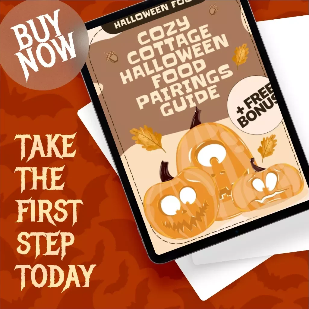 Cozy Cottage Halloween Food Pairings Guide | Rustic Halloween eBook, Digital Download for Cottage-Inspired Gatherings, Comfort Foods & Spooky Dessert Ideas