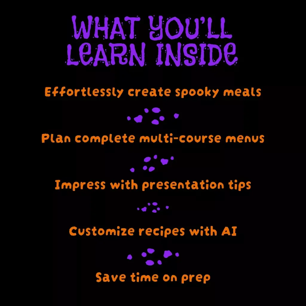 Hauntingly Delicious: Your Ultimate Multi-Course Halloween Menu Planner | Spooky Starters, Sinister Sides & Creepy Desserts eBook | Multi-Course Halloween Menu Planner for Party Planning & Halloween Entertaining