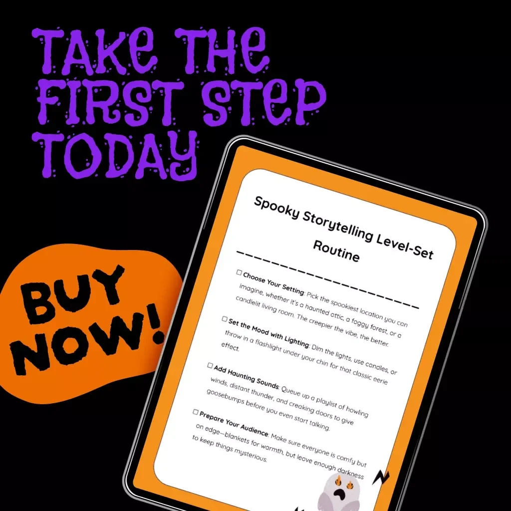 Spooky Storytelling Level-Set Routine | Halloween Digital Checklist | Haunted Storytelling Guide for Parties, Campfires & Events