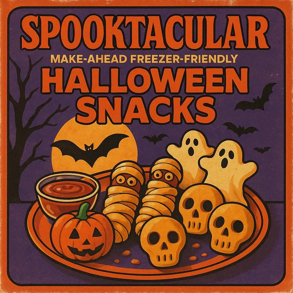 Spooktacular Make-Ahead Freezer-Friendly Halloween Snacks Checklist | Digital Download for Easy Party Planning & Entertaining