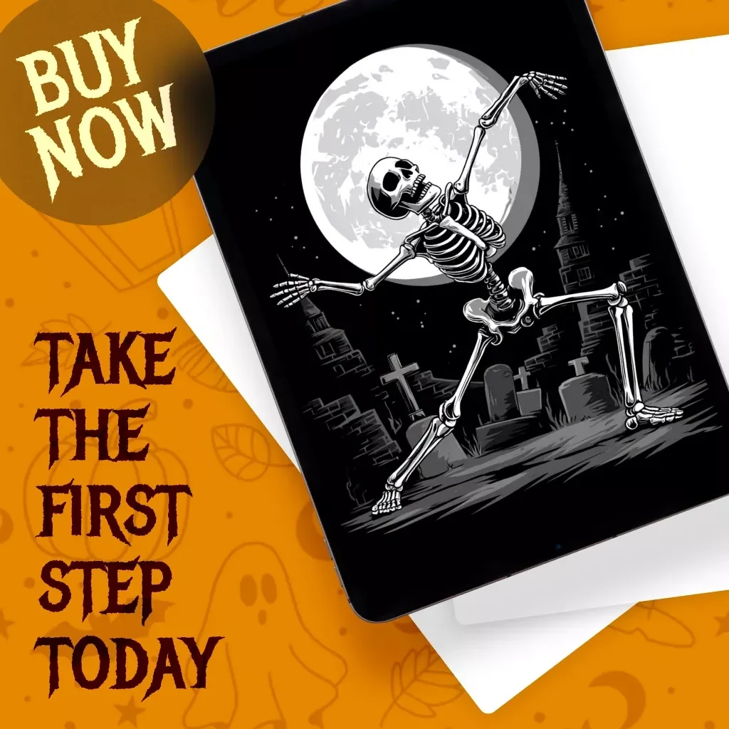 Spooky Stretching Plan: 5-Minute Daily Routine | Halloween Fitness Checklist | Fun Digital Download Guide