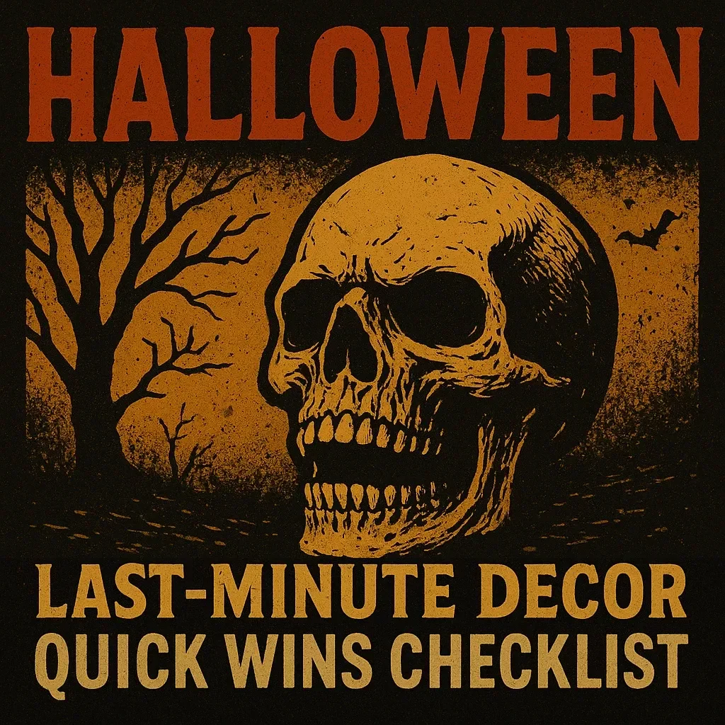 Last-Minute Decor Quick Wins Checklist | Instant Halloween Party Ideas | Printable Digital Download