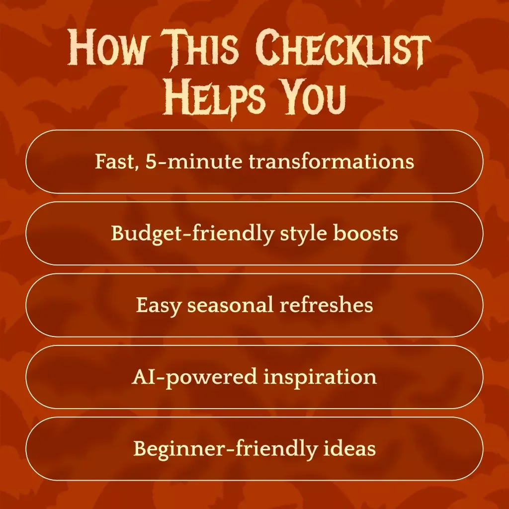 5-Minute Accent Decor Ideas Checklist | Quick Home Styling Guide | Instant Digital Download for Easy Room Makeovers