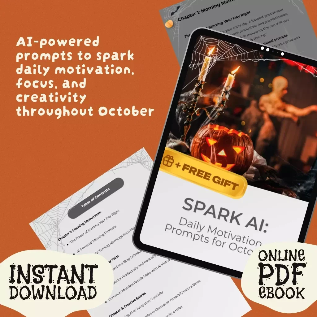 Spark AI: Daily Motivation Prompts for October | AI Daily Motivation Prompter (October Edition) | Digital eBook for Focus, Creativity & Productivity